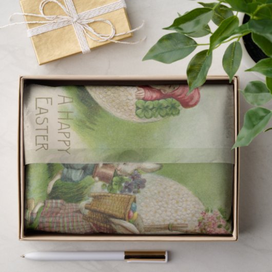 贈り物を贈るウサギを迎えるイースター格言 薄葉紙 (ギフト)