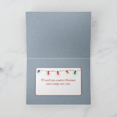 贈り物を贈るクリスマスのウサギ シーズンカード (内部)