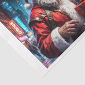 贈り物を運ぶ街モダンのサンタクロース 薄葉紙 (詳細)