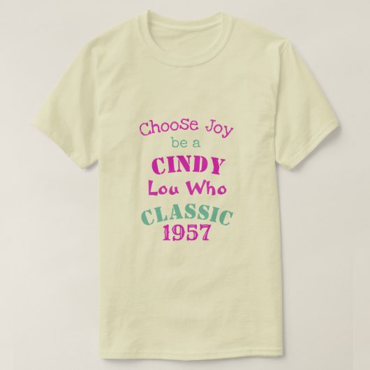 贈り物を選ぶシンディー·ルーさんTシャツ3 Tシャツ (デザイン正面)