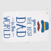 贈り物ゴルフを愛するパパが愛する：最高のパパ ゴルフタオル (横)