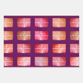 贈り物ラッピング冬の誕生日の休日 ラッピングペーパーシート (正面)