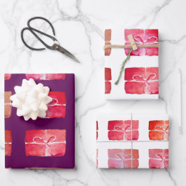 贈り物ラッピング冬の誕生日の休日 ラッピングペーパーシート