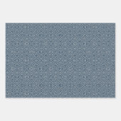 贈り物ラップセット3つの青い黄色のセージ ラッピングペーパーシート (正面2)