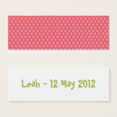 贈り物ラベルとピンク水玉模様 (正面&裏面)