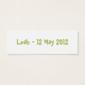 贈り物ラベルとピンク水玉模様 (裏面)