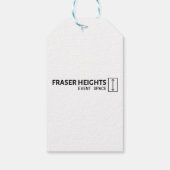 贈り物ラベル(青と白の文字列) ギフトタグ (裏面)