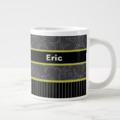 贈り物用マグ,名パーソナライズされた前用マグ,グレー ジャンボコーヒーマグカップ (右)