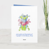 贈り物箱の青いクリスフランスのマスカード シーズンカード (裏面)