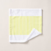 贈り物結婚を黄色の白に合ストライプのわせる バスタオルセット (ウォッシュタオル)