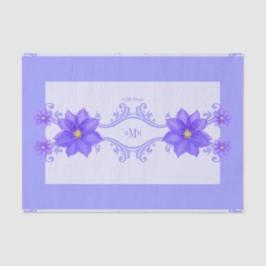 贈り物/イニシャルティッシュペーパー 薄葉紙 (正面)