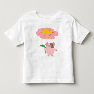 贈り物(ピンク)の子供Tシャツとピギー トドラーTシャツ