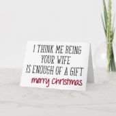 贈り物、休日、夫のクリスマスでおもしろい十分である カード (正面)