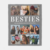 贈り物 |友最高のだちグレー フリースブランケット (正面)