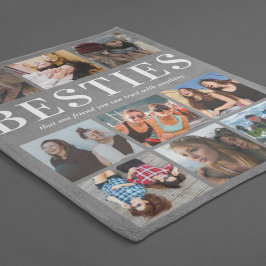 贈り物 |友最高のだちグレー フリースブランケット