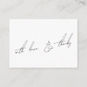 贈り物、手書き白モダンに関するメモ エンクロージャーカード (裏面)