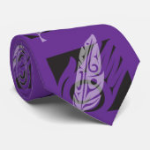 贈り物 – 紫と黒 ネクタイ (ロール)
