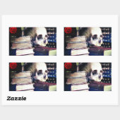 贈り物、衣服、カードに関するスカルと呪文の本 長方形シール (シート)