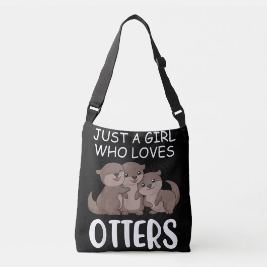 贈り物 | Otterを愛する女の子 クロスボディバッグ (正面)