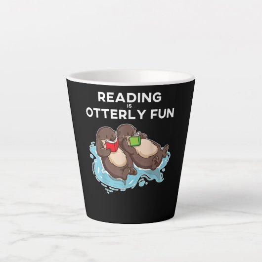 贈り物 | Sea Otter Book読のGift Bookworm カフェラテマグ (正面)
