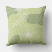 贈エレガントオーガニックり物のための緑の形の芸術 クッション (裏面)