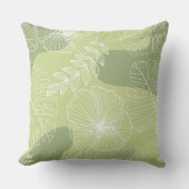 贈エレガントオーガニックり物のための緑の形の芸術 クッション (正面)