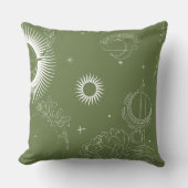 贈エレガントオーガニックり物のための緑の形の芸術 クッション (正面)