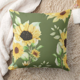 贈エレガントオーガニックり物のための緑の形の芸術 クッション