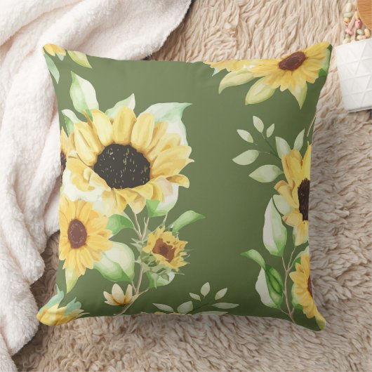 贈エレガントオーガニックり物のための緑の形の芸術 クッション (ブランケット)