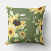 贈エレガントオーガニックり物のための緑の形の芸術 クッション (正面)