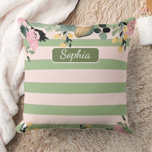 贈エレガントオーガニックり物のための緑の形の芸術 クッション (ブランケット)