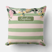 贈エレガントオーガニックり物のための緑の形の芸術 クッション (正面)