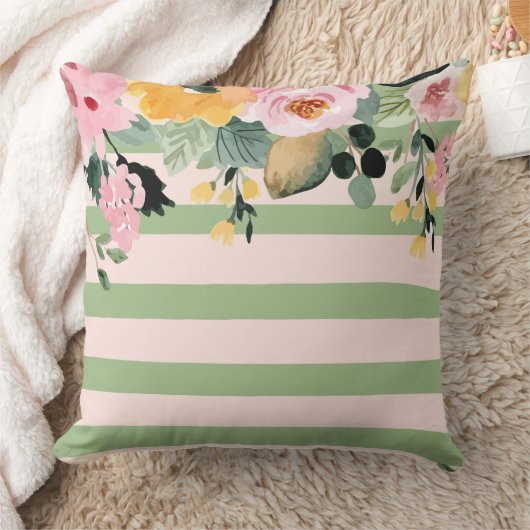 贈エレガントオーガニックり物のための緑の形の芸術 クッション (ブランケット)