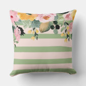 贈エレガントオーガニックり物のための緑の形の芸術 クッション (裏面)