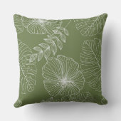 贈エレガントオーガニックり物のための緑の形の芸術 クッション (裏面)