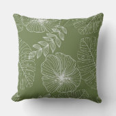 贈エレガントオーガニックり物のための緑の形の芸術 クッション (正面)