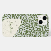 贈エレガントオーガニックり物のための緑の形の芸術 Case-Mate iPhoneケース (裏面 (横))