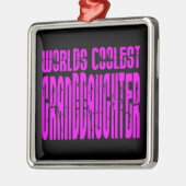 贈クールり物：ピンク·ワールズ·クール孫娘 メタルオーナメント (左)