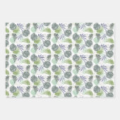 贈与え与屋内植物型イラストレーション ラッピングペーパーシート (正面3)