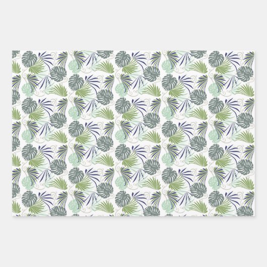 贈与え与屋内植物型イラストレーション ラッピングペーパーシート (正面3)