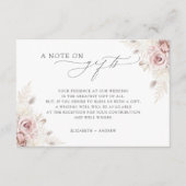 贈与に関する赤面フローラの結婚良好な願い エンクロージャーカード (正面)