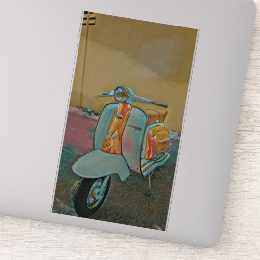 贈与バイクもしくは自転車に乗る人 シール (詳細)