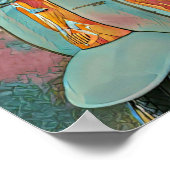 贈与バイクもしくは自転車に乗る人 ポスター (角)