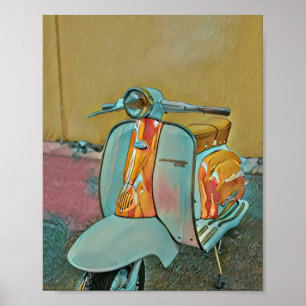 贈与バイクもしくは自転車に乗る人 ポスター