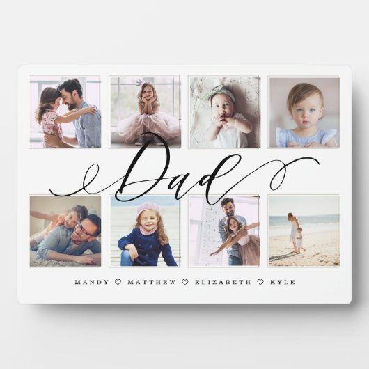 贈与パパ |家族の写真記念コラージュ フォトプラーク (正面)
