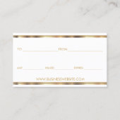 贈与証明書紫の口紅ビジネス 割引カード (裏面)