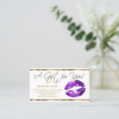 贈与証明書紫の口紅ビジネス 割引カード (スタンド正面)