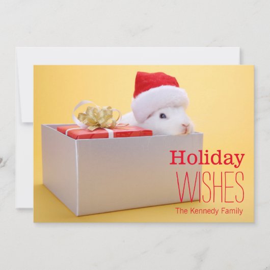 贈包まれたり物とサンタのウサギ シーズンカード (正面)