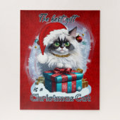 贈最高のり物はクリスマス猫 ジグソーパズル (縦)