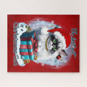 贈最高のり物はクリスマス猫 ジグソーパズル (横)